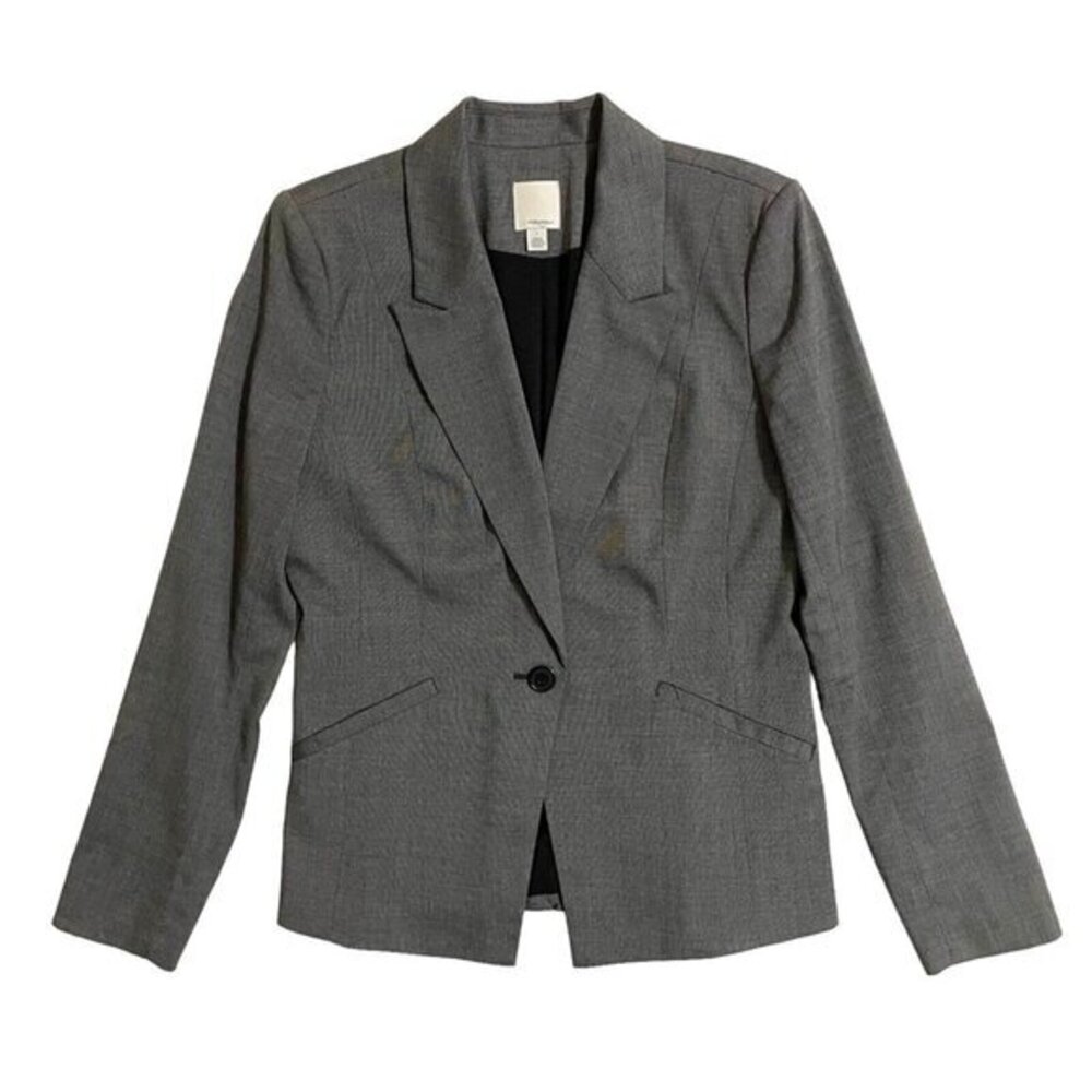 Halogen Women's Dark Gray Blazer Jacket Size 8